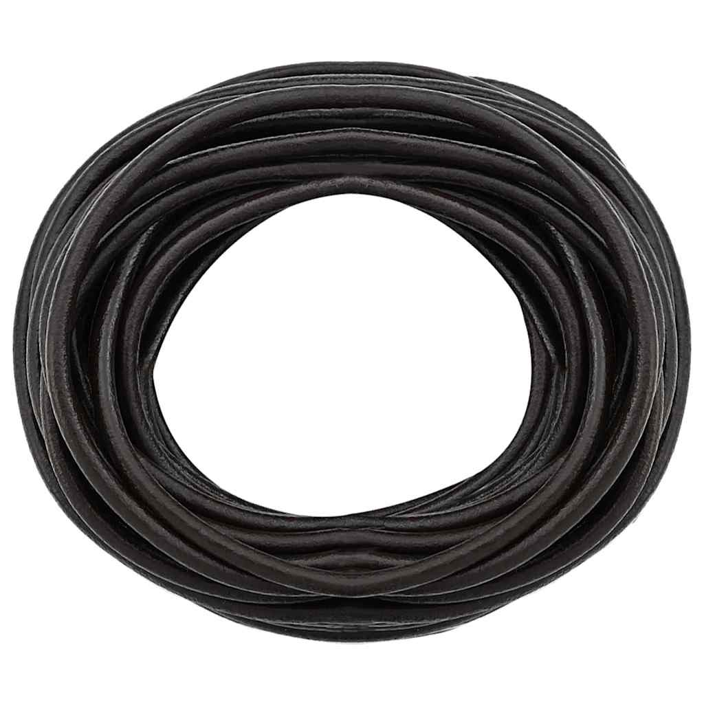 Vidaxl leren koord donkerbruin ø5 mm x 50 m leer
