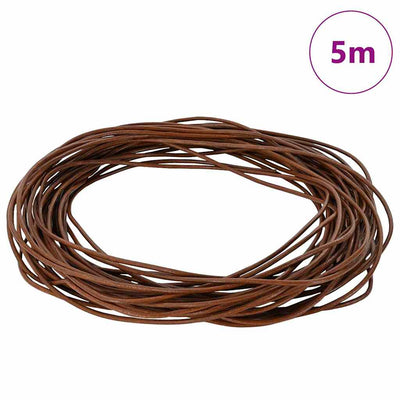 Cordón de cuero vidaxl marrón claro ø1 mm x 5 m cuero