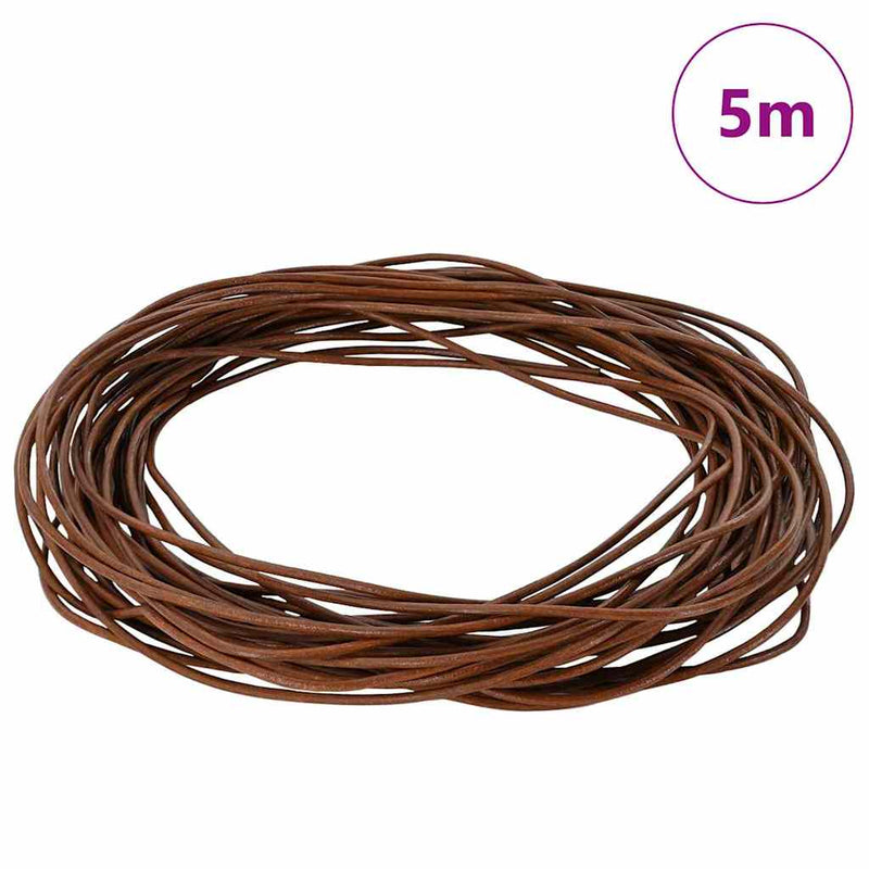 Vidaxl leren koord licht bruin ø1 mm x 5 m leer