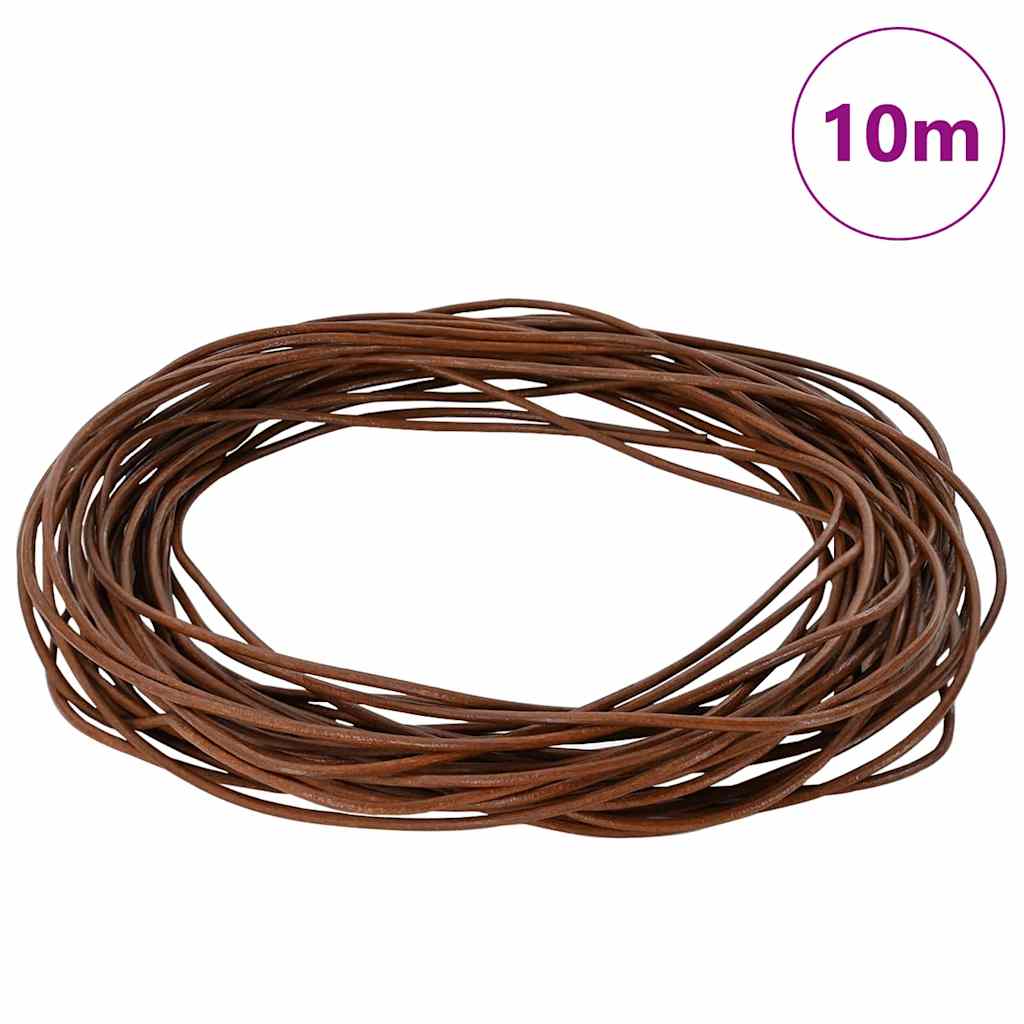 Cordoncino in cuoio Vidaxl marrone chiaro ø1 mm x 10 m cuoio