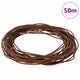 Cordoncino in cuoio Vidaxl marrone chiaro ø1,5 mm x 50 m cuoio