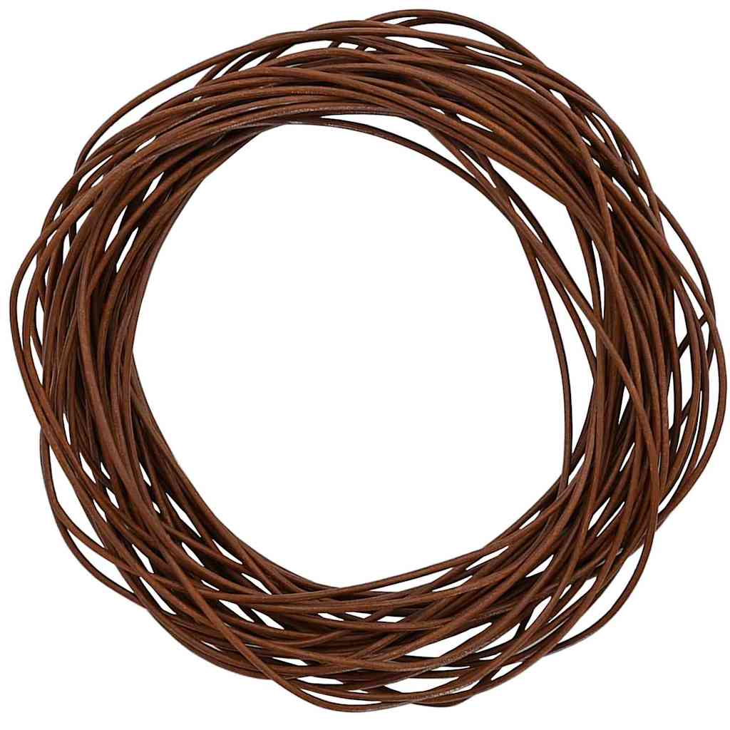 Cordoncino in cuoio Vidaxl marrone chiaro ø2,5 mm x 5 m cuoio