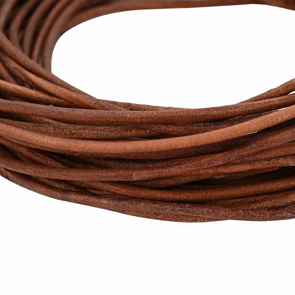 Cordoncino in cuoio Vidaxl marrone chiaro ø3 mm x 5 m cuoio