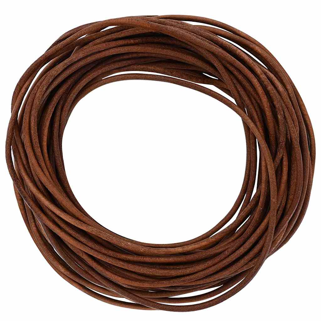 Cordoncino in cuoio Vidaxl marrone chiaro ø3 mm x 10 m cuoio