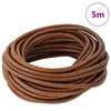 Cordón de cuero vidaxl marrón claro ø4 mm x 5 m cuero