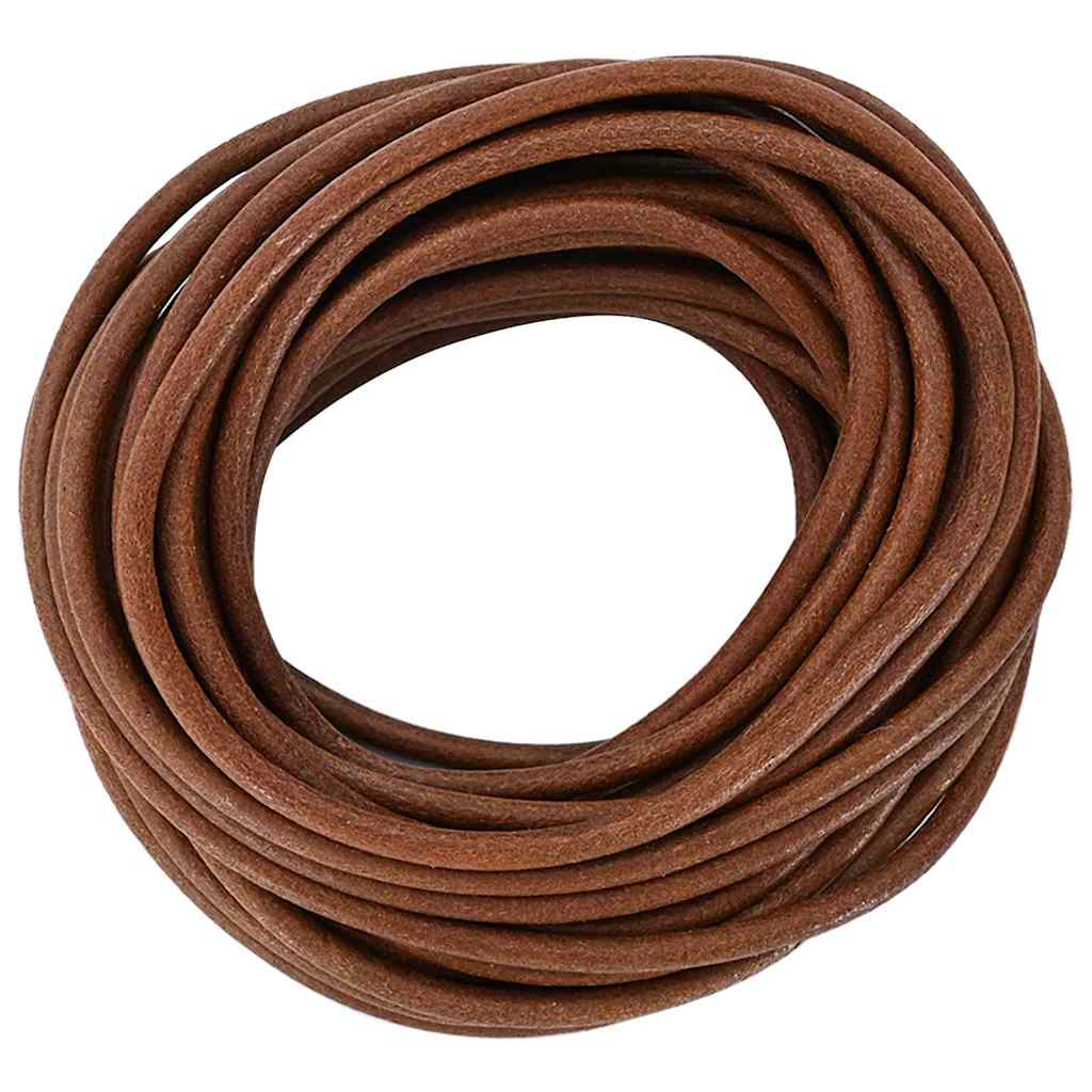 Cordoncino in cuoio Vidaxl marrone chiaro ø4 mm x 5 m cuoio