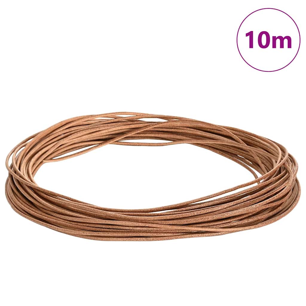 Vidaxl leren koord bruin ø1 mm x 10 m leer