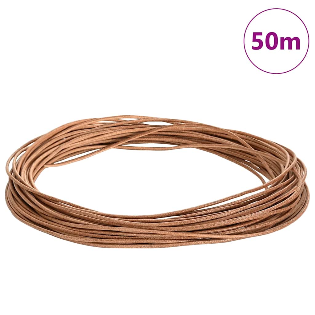 Vidaxl leren koord bruin ø1 mm x 50 m leer