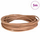 Cordoncino in cuoio Vidaxl marrone ø3 mm x 5 m cuoio