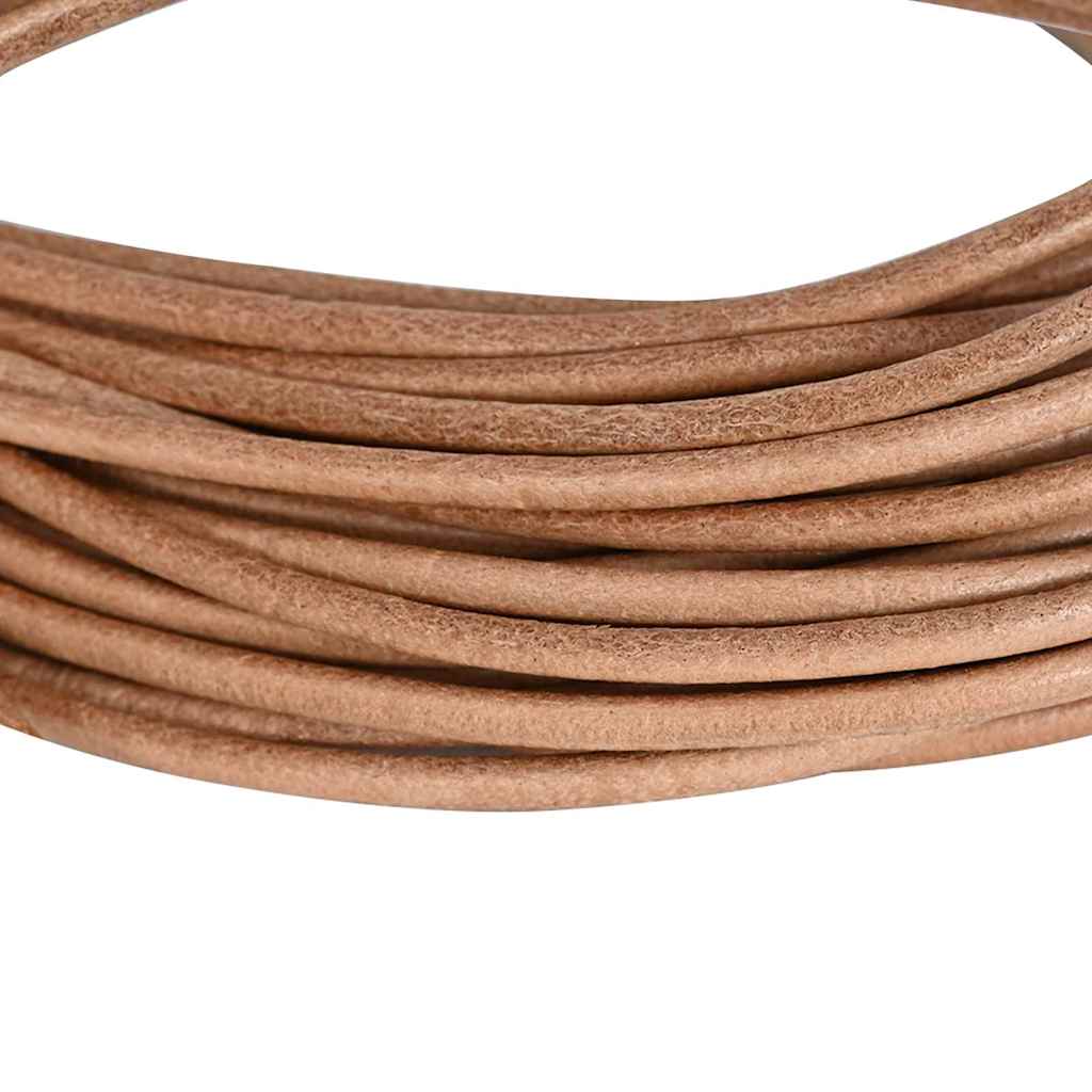 Vidaxl leren koord bruin ø3 mm x 50 m leer