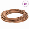 Vidaxxl cordón de cuero marrón ø4 mm x 5 m cuero