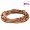 Cordón de cuero vidaxl marrón ø4 mm x 50 m cuero
