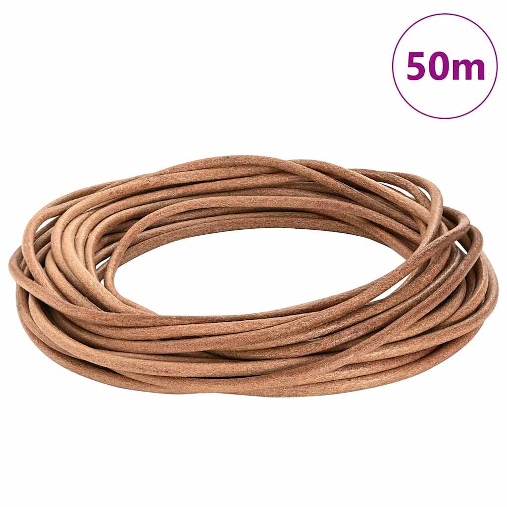 Vidaxl leren koord bruin ø4 mm x 50 m leer