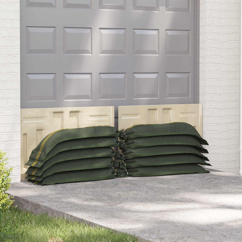 Vidaxl zandzakken 25 pcs donkergroen 120 x 27 cm hdpe