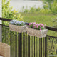 Vidaxl cesta macetero colgante 2 uds gris 48 x 22 x 15 cm mimbre lacak