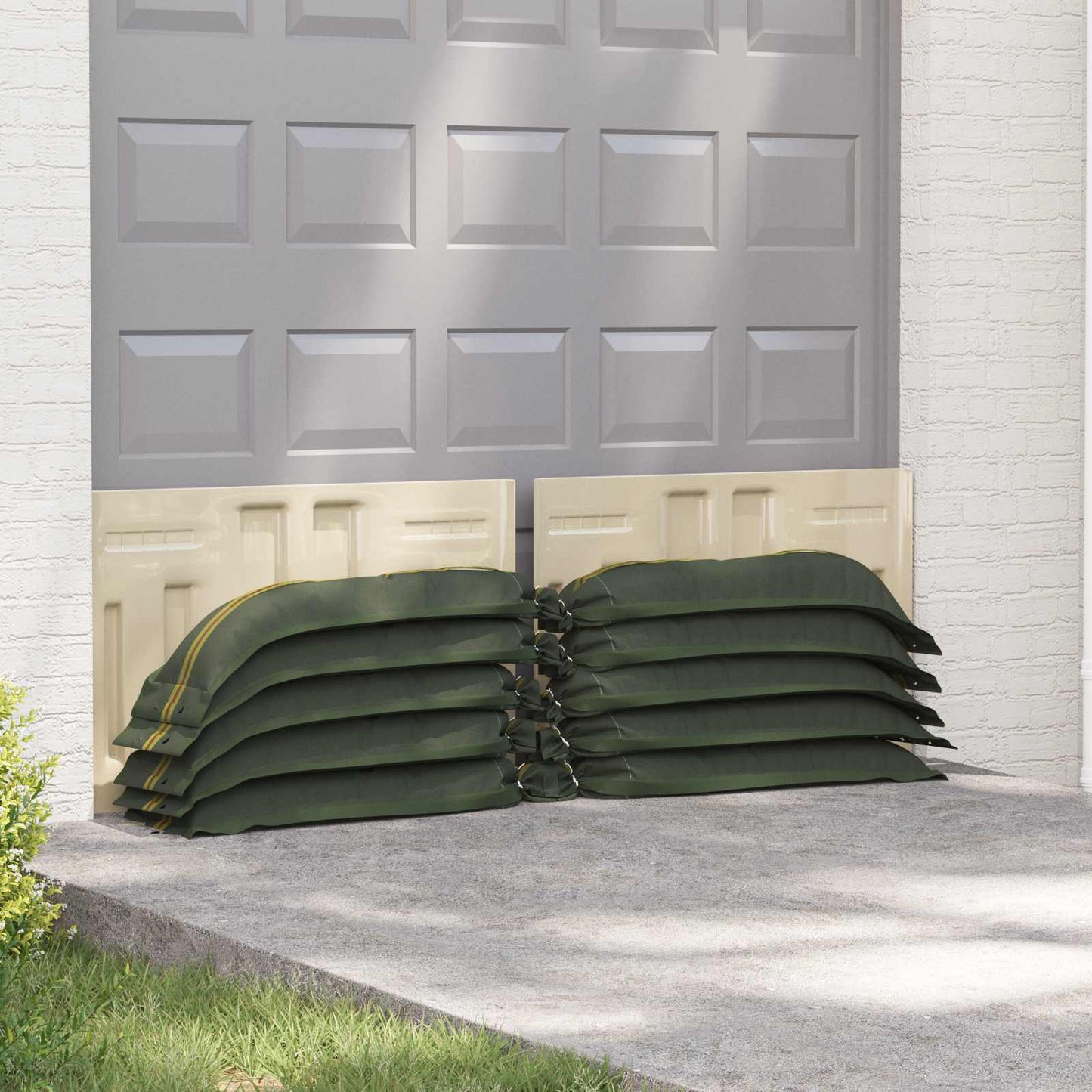 Sacchi di sabbia VidaXL 10 pezzi verdi 120 x 27 cm HDPE