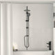 Vidaxx conjunto de ducha negro 47 x 20 x 95 cm acero inoxidable