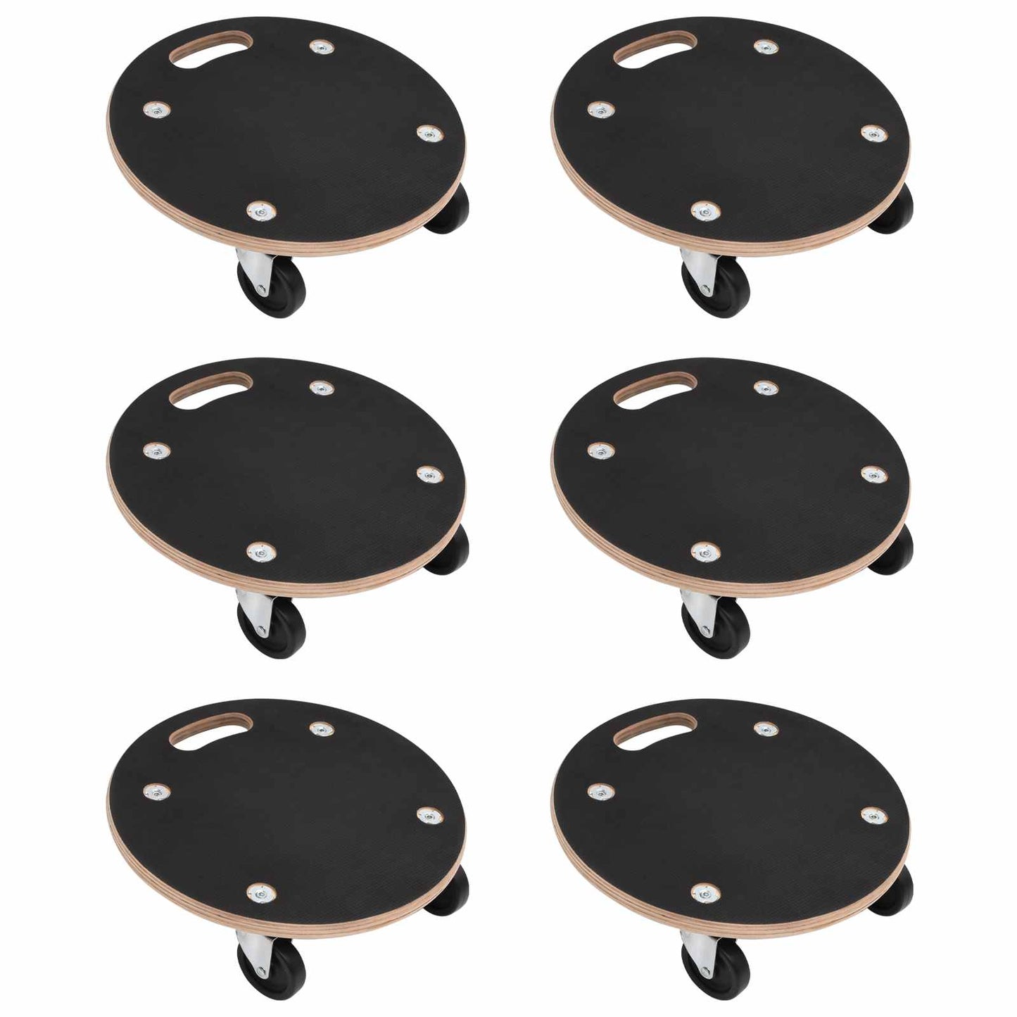 Vidaxl transportkar 6 pcs grijs multiplex