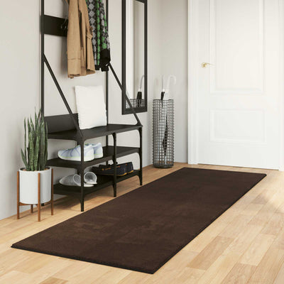 Vidaxx alfombras rectangulares huarte marrón 250 x 80 cm poliéster