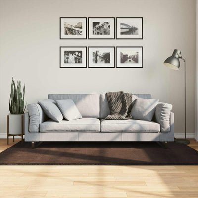 VidaXL alfombras rectangulares huarte marrón 170 x 120 cm poliéster