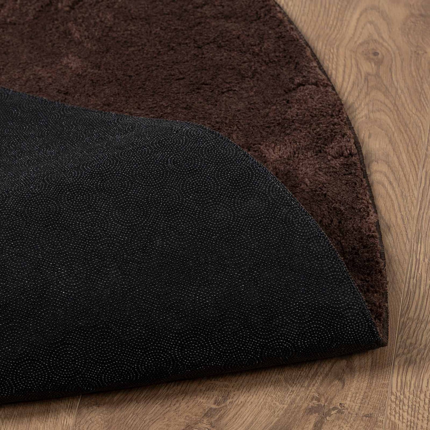 Vidaxl vloerkleden rond huarte bruin ø 80 cm polyester