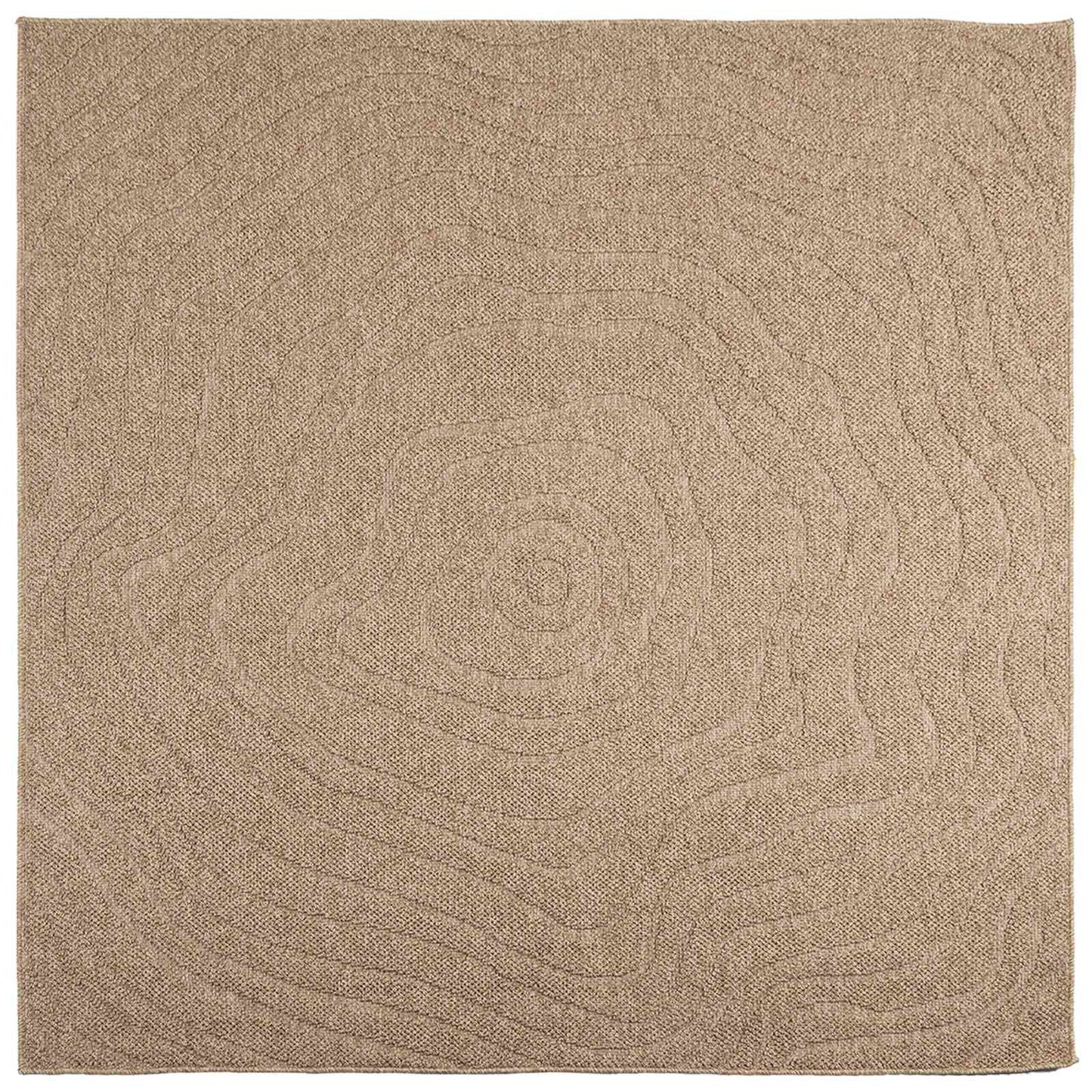 Vidaxl vloerkleden moiré vierkant huarte naturel 200 x 200 cm