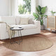 Vidaxl vloerkleden rond moiré huarte naturel ø 120 cm polyester