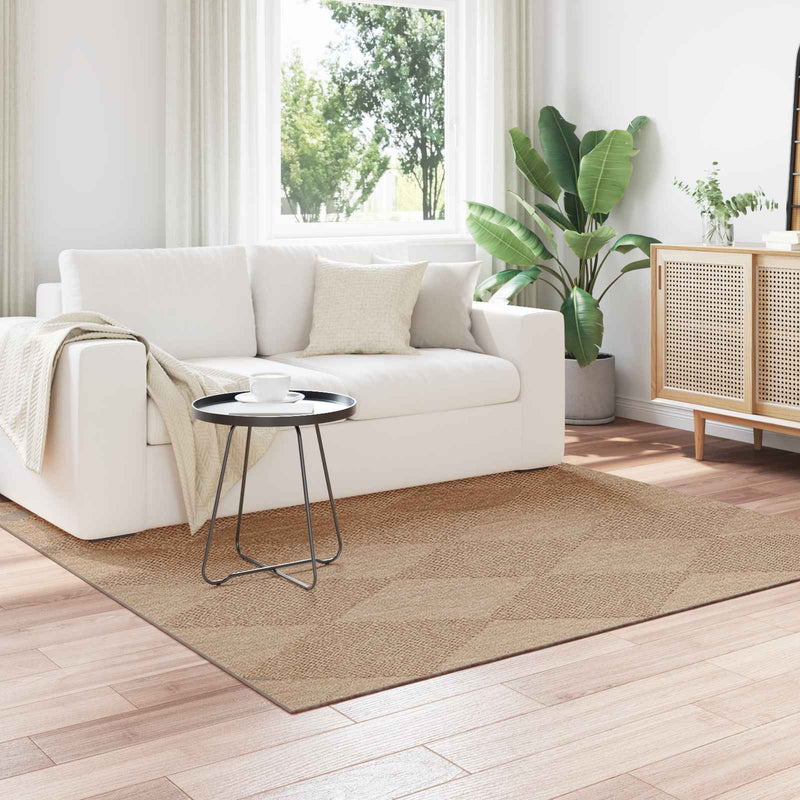 Vidaxl vloerkleden vierkant huarte naturel 200 x 200 cm polyester