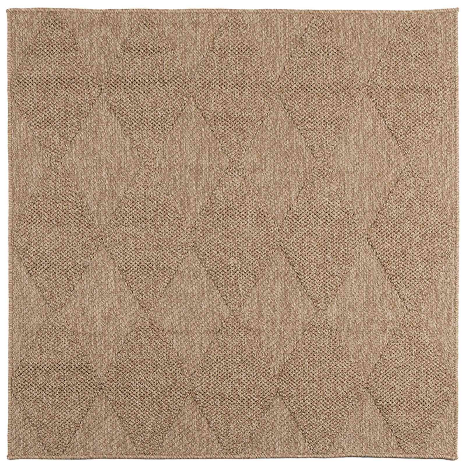 Vidaxl vloerkleden vierkant huarte naturel 200 x 200 cm polyester