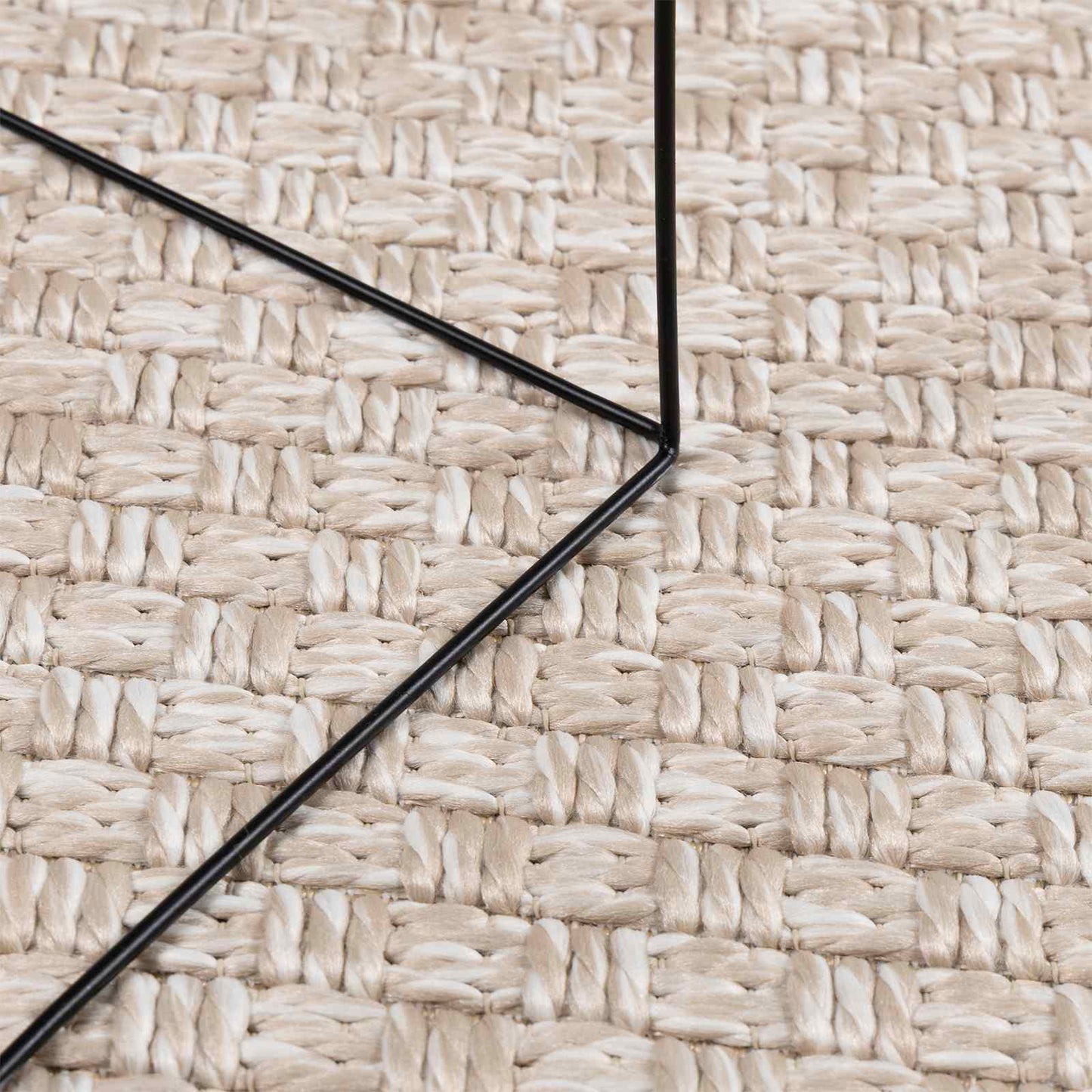 Vidaxl vloerkleden rond huarte crème ø 120 cm polyester