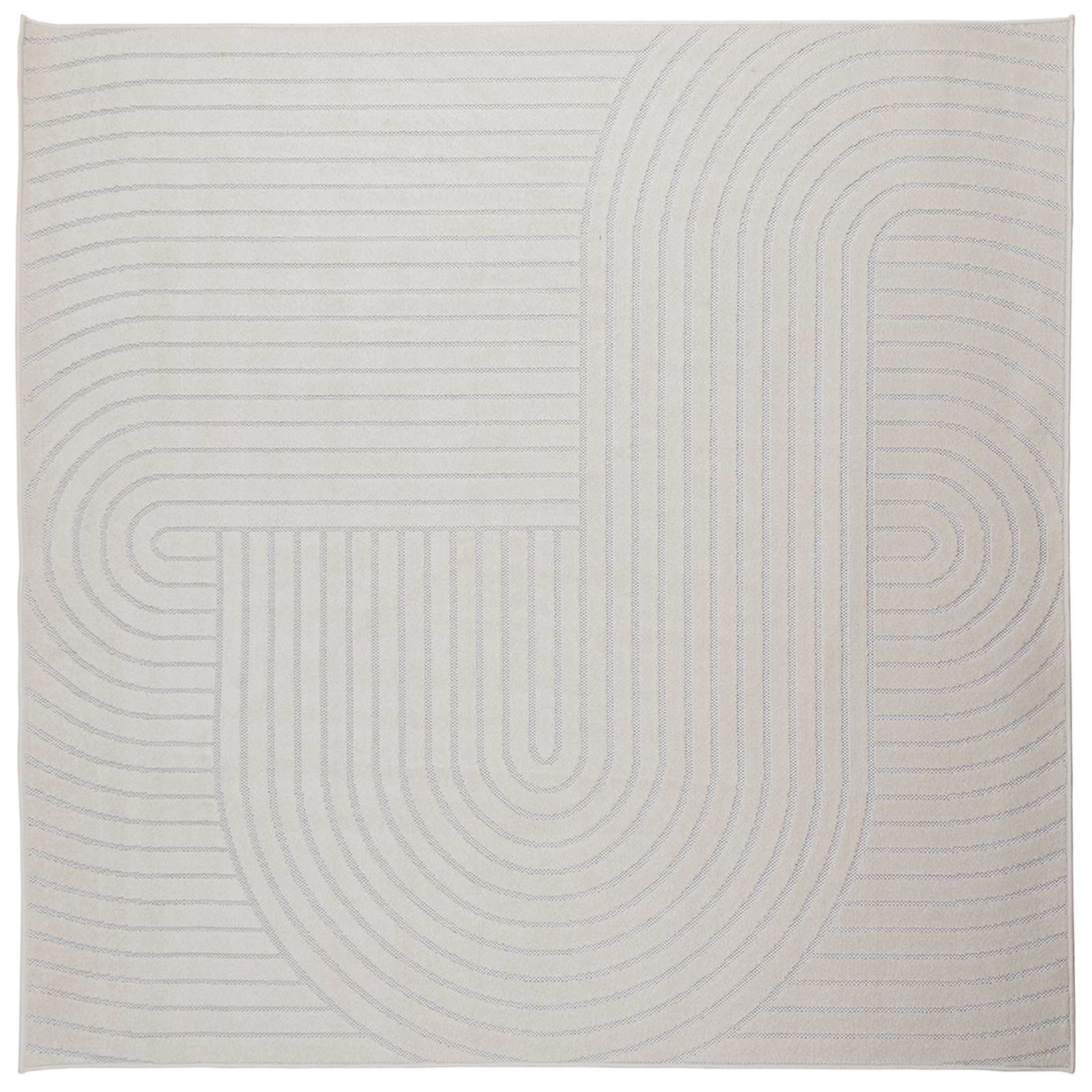 Vidaxl vloerkleden vierkant huarte crème 240 x 240 cm polyester