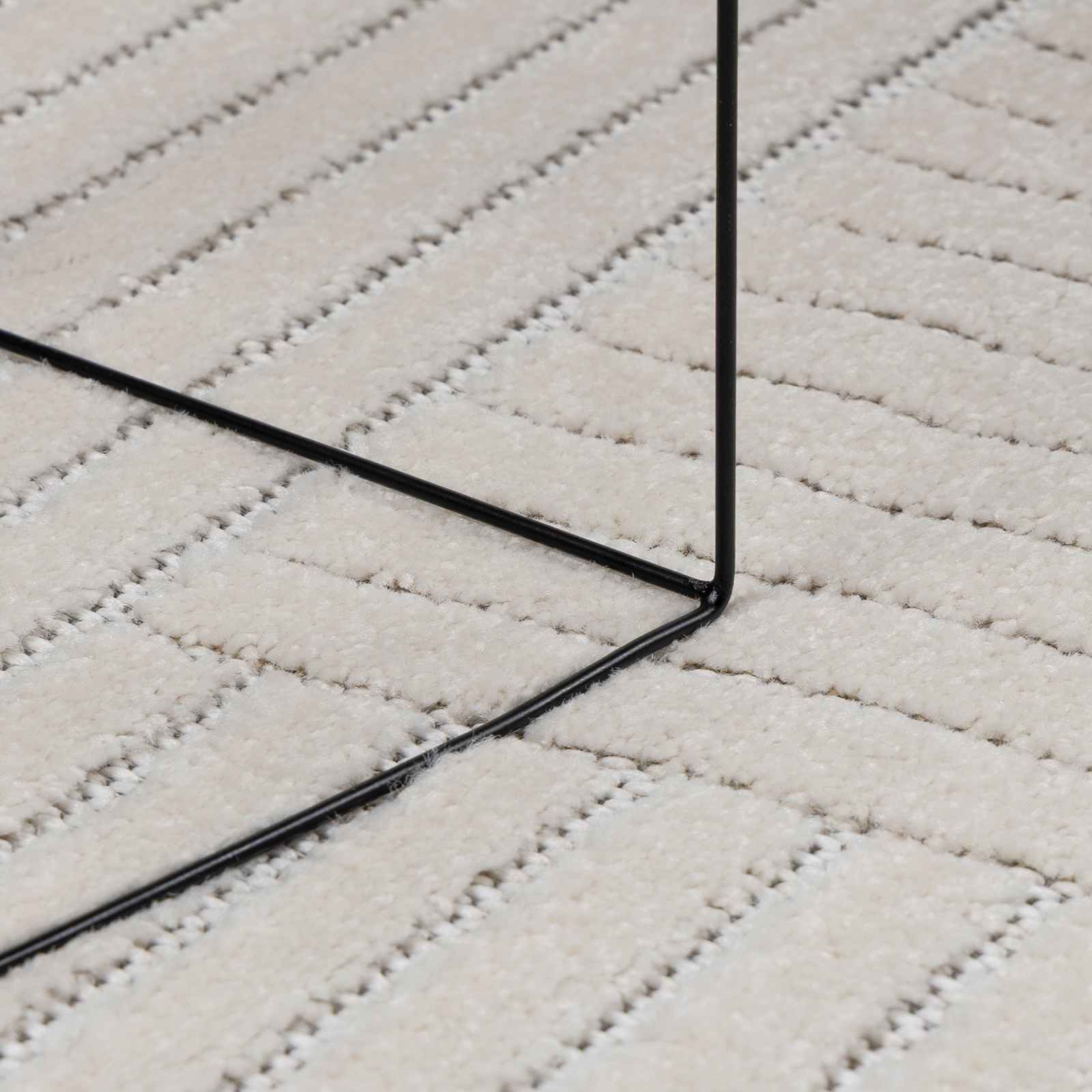 Vidaxl vloerkleden rond huarte crème ø 120 cm polyester