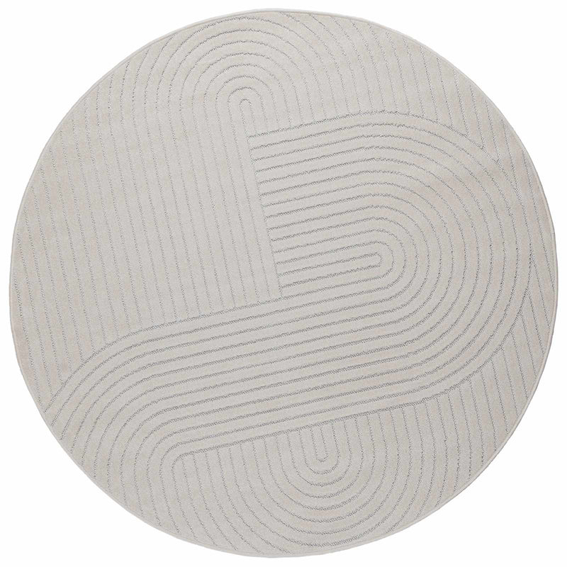 Vidaxl vloerkleden rond huarte crème ø 160 cm polyester