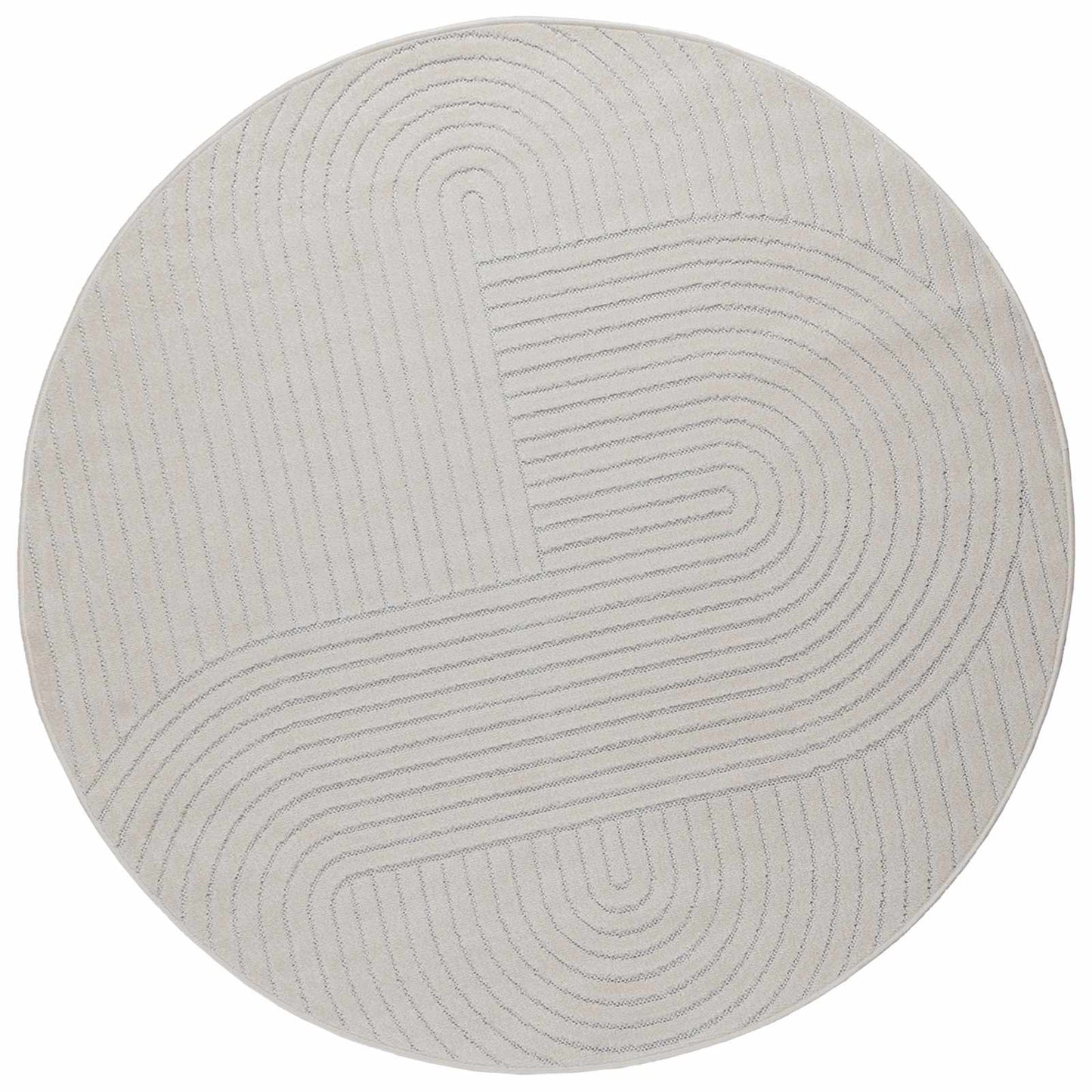 Vidaxl vloerkleden rond huarte crème ø 200 cm polyester