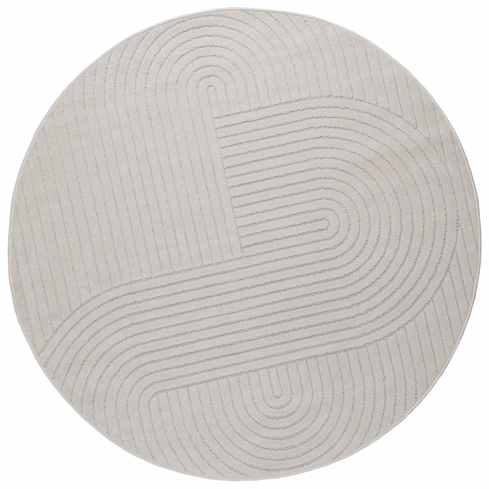 Vidaxl vloerkleden rond huarte crème ø 200 cm polyester