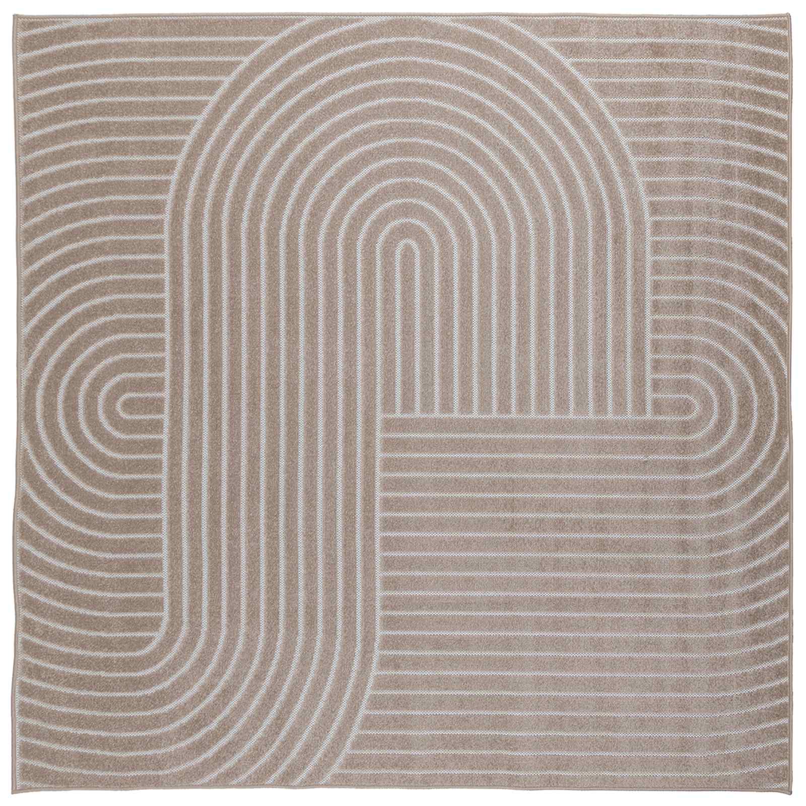 Vidaxl vloerkleden vierkant huarte beige 200 x 200 cm polyester