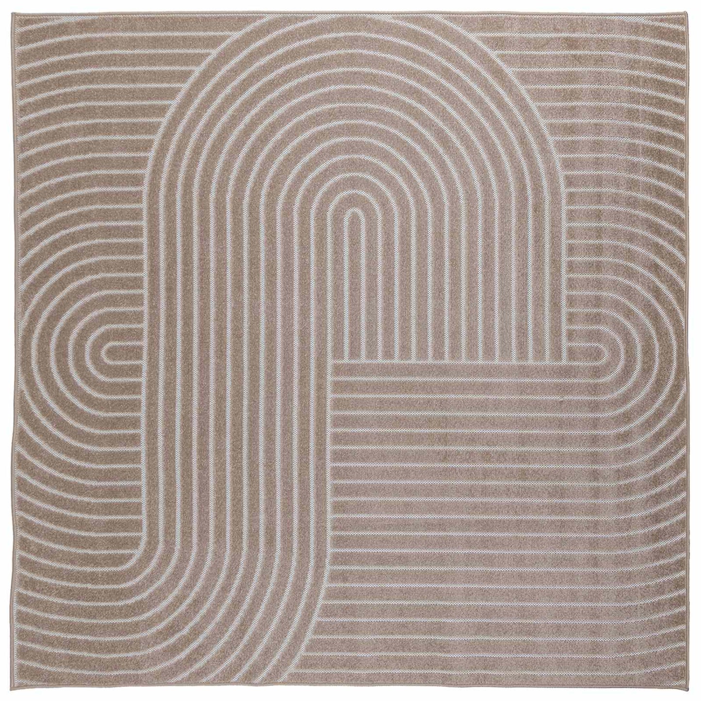 Vidaxl vloerkleden vierkant huarte beige 240 x 240 cm polyester