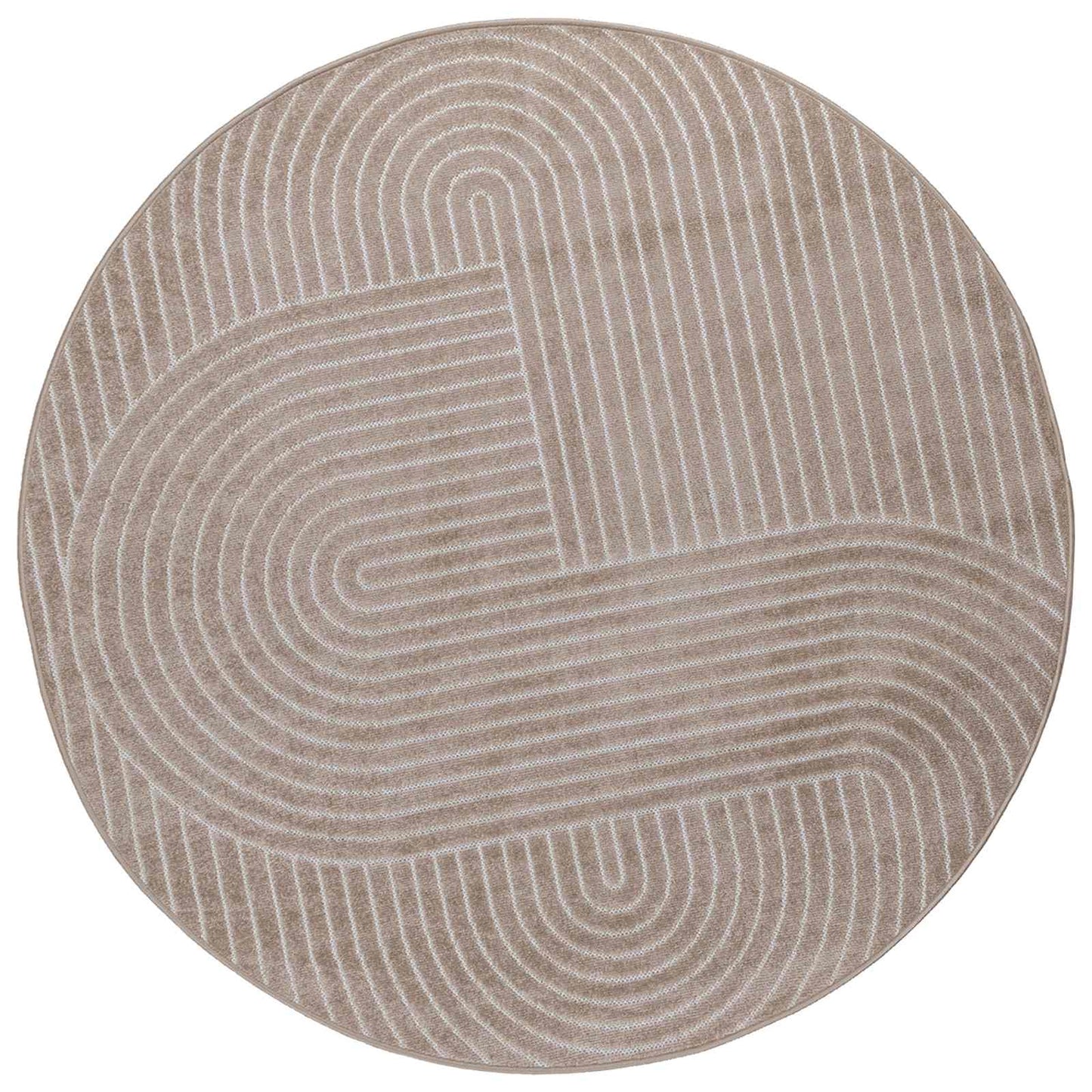 Vidaxl vloerkleden rond huarte beige ø 120 cm polyester