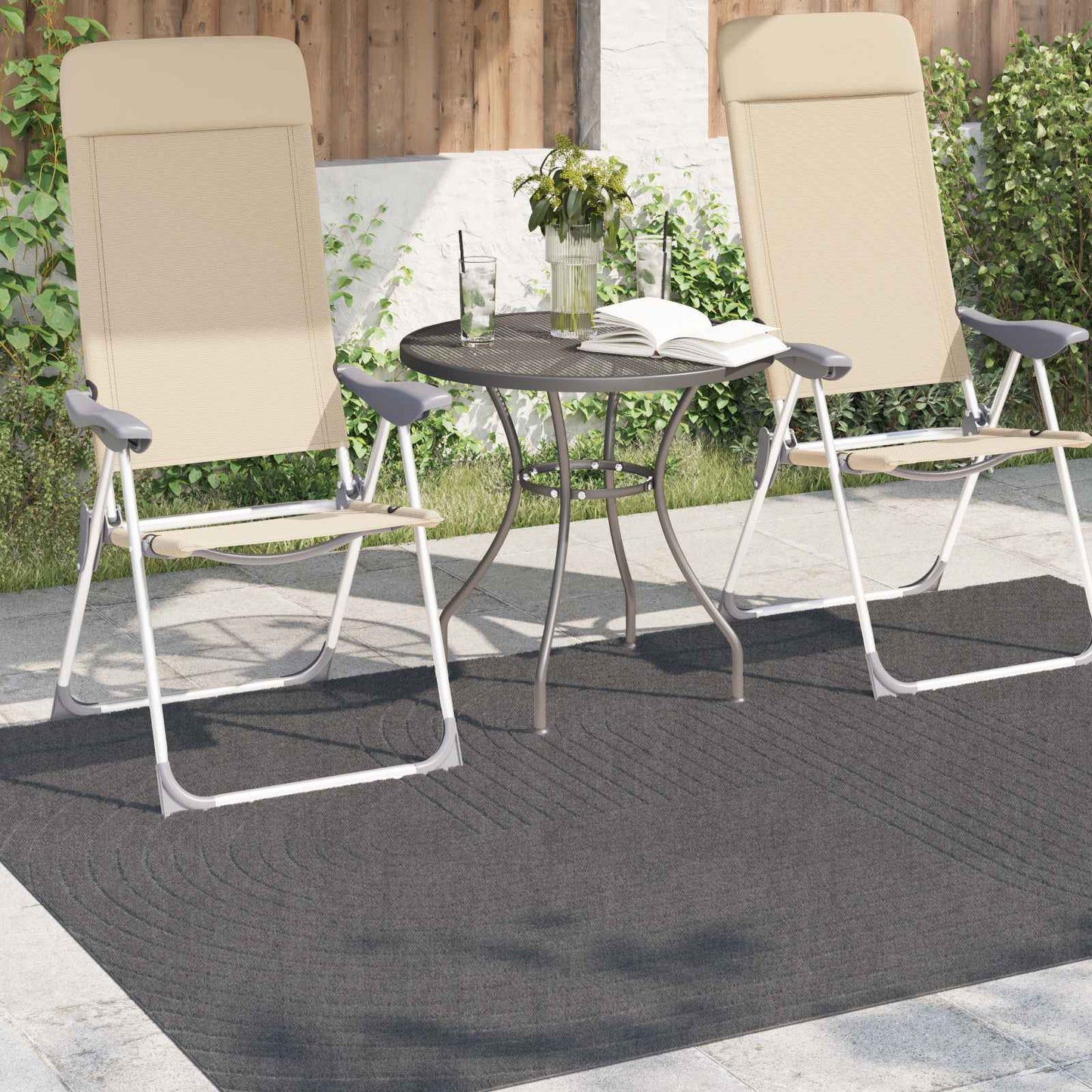 Vidaxl vloerkleden rechthoekig huarte antraciet 170 x 120 cm polyester