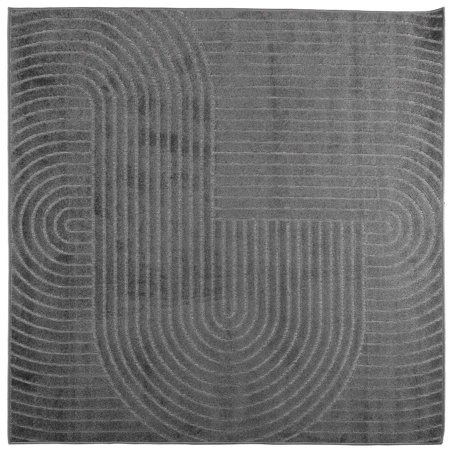 Vidaxl vloerkleden vierkant huarte antraciet 200 x 200 cm polyester