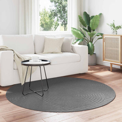 Vidaxl tappeti rotondi huarte antracite ø 120 cm poliestere