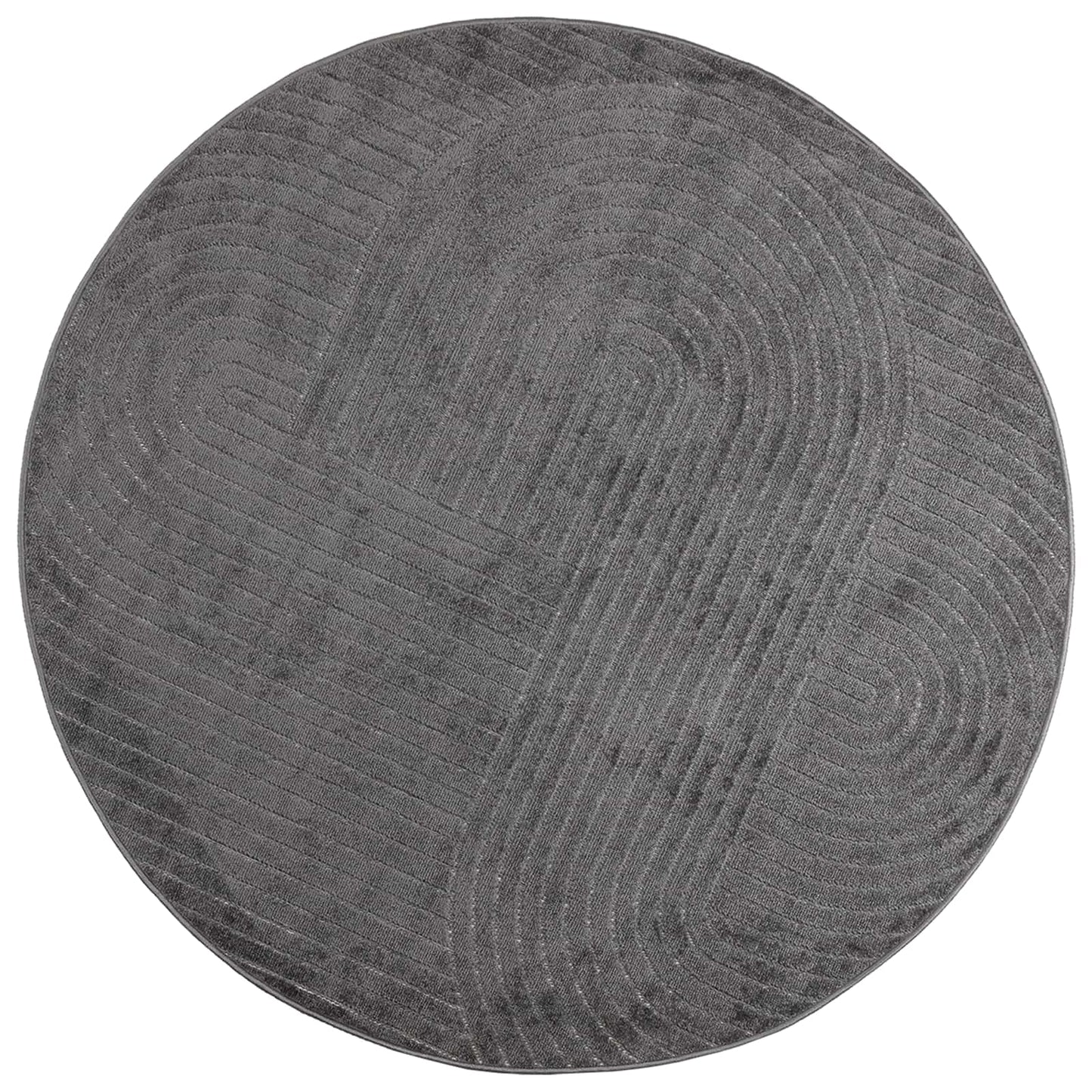 Vidaxl vloerkleden rond huarte antraciet ø 160 cm polyester