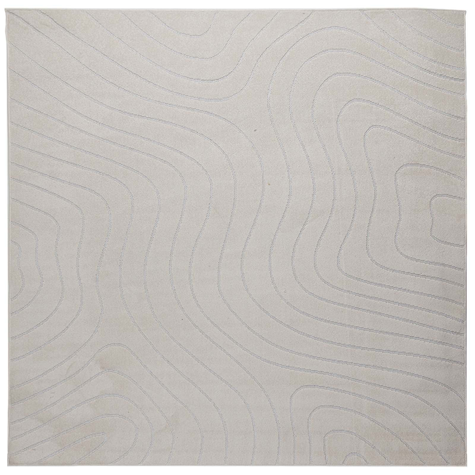 Vidaxl vloerkleden vierkant huarte crème 120 x 120 cm polyester