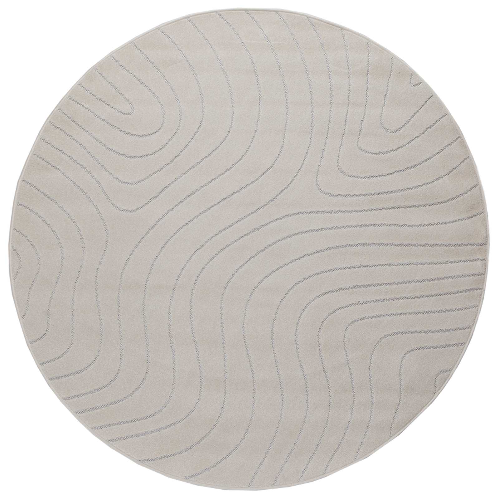 Vidaxl vloerkleden rond huarte crème ø 120 cm polyester