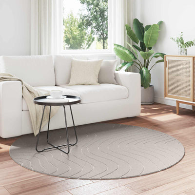 VidaXL tappeti rotondi huarte crema ø 160 cm poliestere