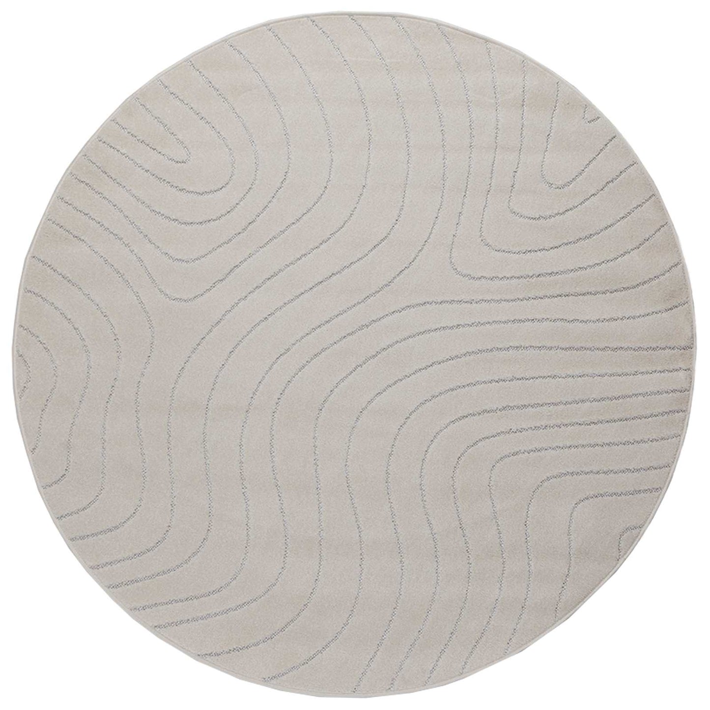 Vidaxl vloerkleden rond huarte crème ø 160 cm polyester