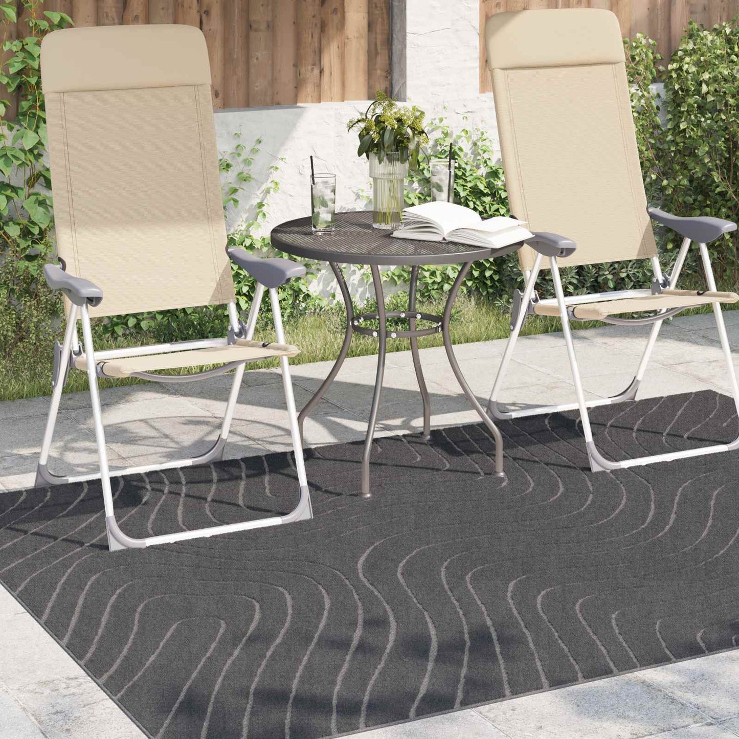 Vidaxl vloerkleden rechthoekig huarte antraciet 230 x 160 cm polyester