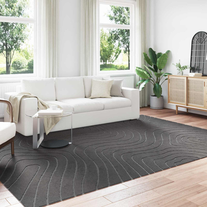 Tappeti VidaXL rettangolari huarte antracite 340 x 240 cm poliestere