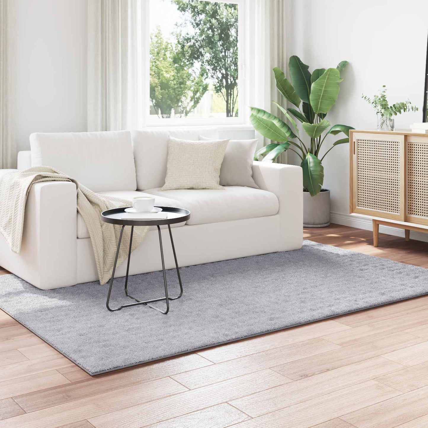 Vidaxl vloerkleden rechthoekig huarte grijs 200 x 140 cm polyester