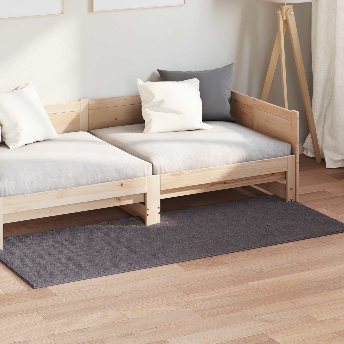 VidaXL alfombras rectangulares huarte antracita 200 x 80 cm poliéster